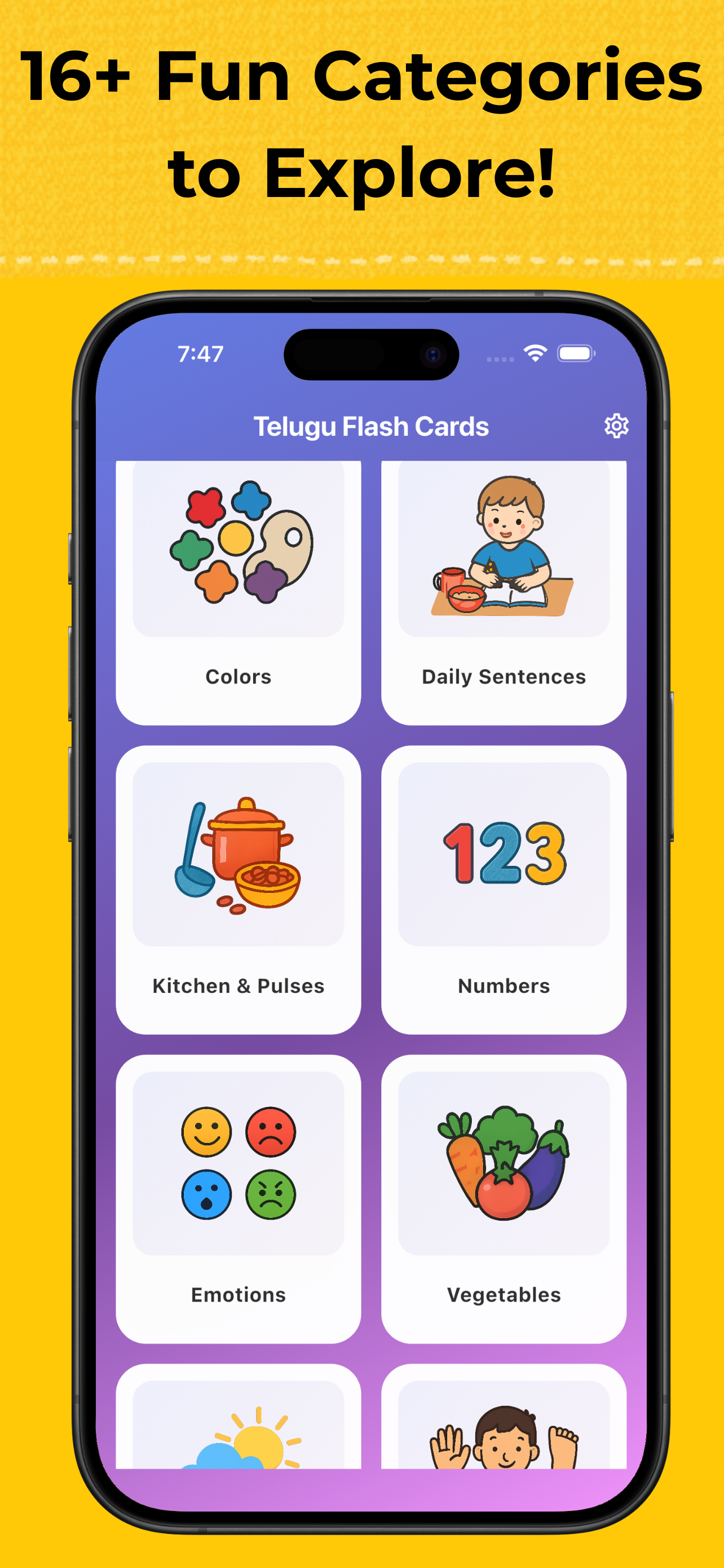 Telugu Flash Cards screenshot